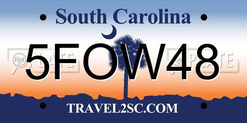 5FOW48 South Carolina License Plate