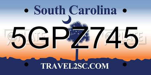 5GPZ745 South Carolina License Plate