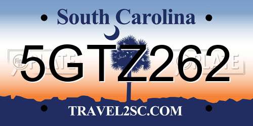 5GTZ262 South Carolina License Plate
