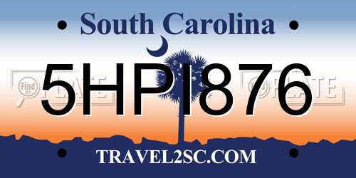 5HPI876 South Carolina License Plate