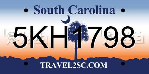 5KH1798 South Carolina License Plate