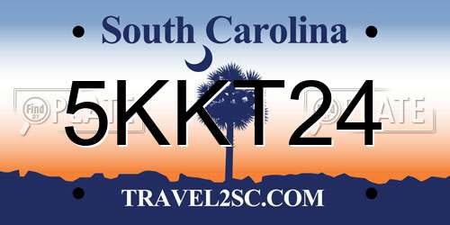 5KKT24 South Carolina License Plate