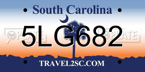 5LG682 South Carolina License Plate