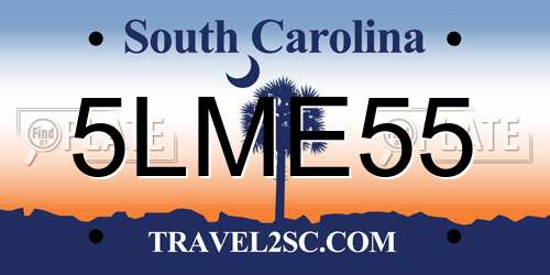 5LME55 South Carolina License Plate