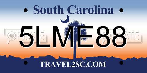5LME88 South Carolina License Plate