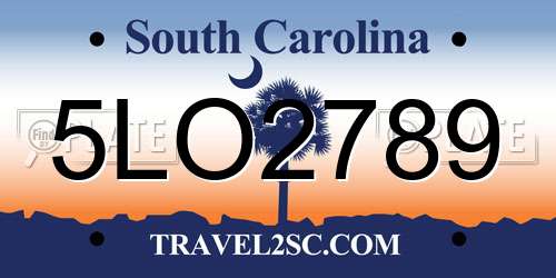 5LO2789 South Carolina License Plate