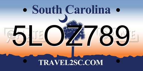 5LOZ789 South Carolina License Plate