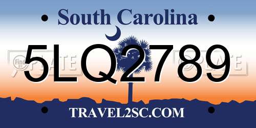 5LQ2789 South Carolina License Plate