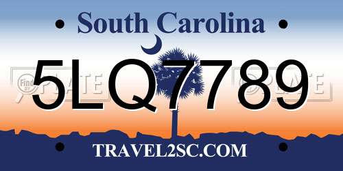 5LQ7789 South Carolina License Plate