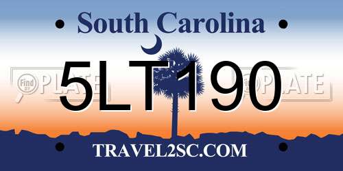 5LT190 South Carolina License Plate