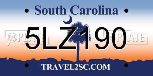 5LZ190 South Carolina License Plate