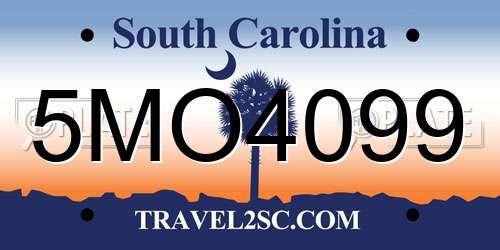 5MO4099 South Carolina License Plate