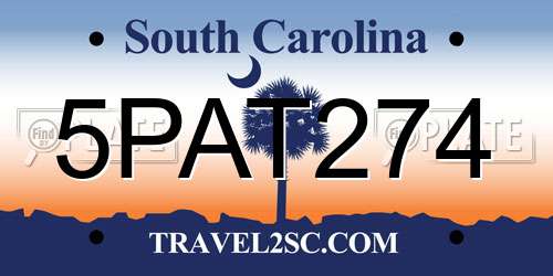 5PAT274 South Carolina License Plate