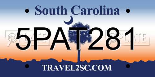5PAT281 South Carolina License Plate