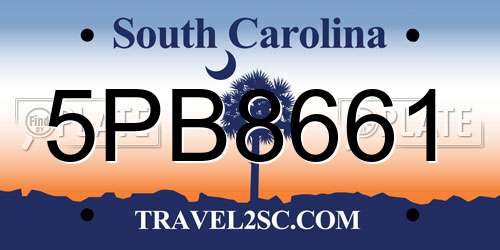 5PB8661 South Carolina License Plate