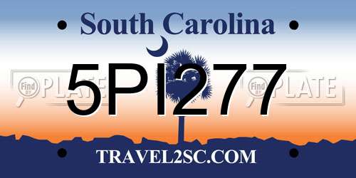 5PI277 South Carolina License Plate