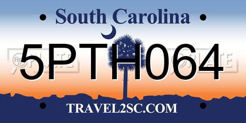 5PTH064 South Carolina License Plate