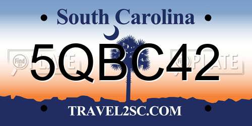 5QBC42 South Carolina License Plate