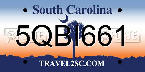 5QBI661 South Carolina License Plate