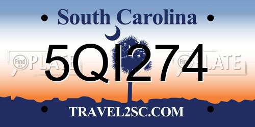 5QI274 South Carolina License Plate