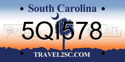 5QI578 South Carolina License Plate