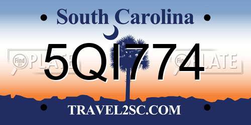 5QI774 South Carolina License Plate