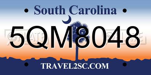 5QM8048 South Carolina License Plate