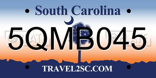 5QMB045 South Carolina License Plate