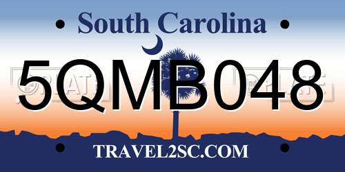 5QMB048 South Carolina License Plate