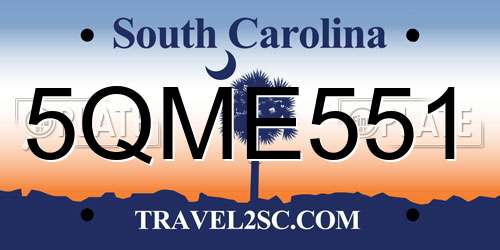 5QME551 South Carolina License Plate