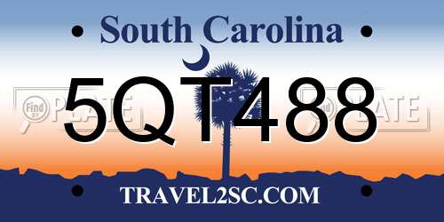 5QT488 South Carolina License Plate