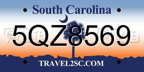 5QZ8569 South Carolina License Plate