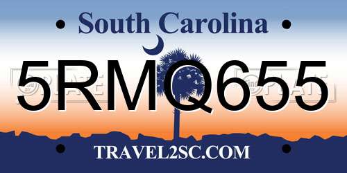 5RMQ655 South Carolina License Plate