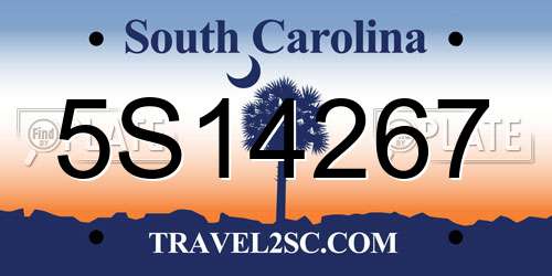 5S14267 South Carolina License Plate