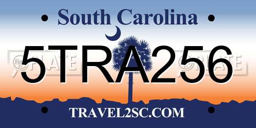 5TRA256 South Carolina License Plate