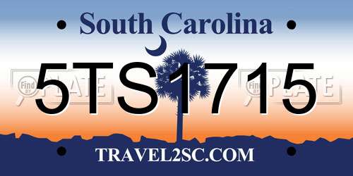 5TS1715 South Carolina License Plate