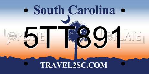 5TT891 South Carolina License Plate