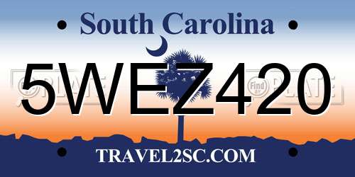 5WEZ420 South Carolina License Plate