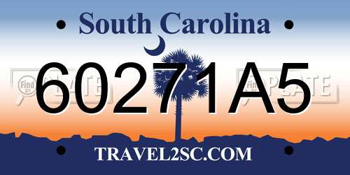 60271A5 South Carolina License Plate