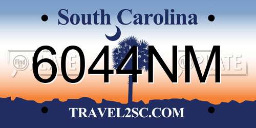 6044NM South Carolina License Plate