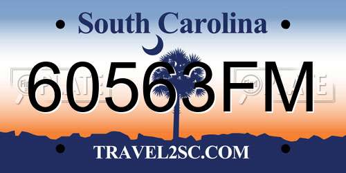 60563FM South Carolina License Plate