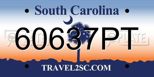 60637PT South Carolina License Plate