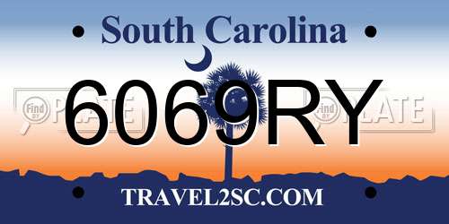 6069RY South Carolina License Plate
