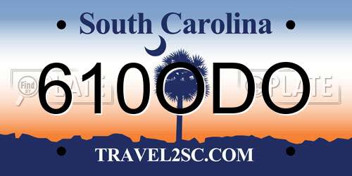 610ODO South Carolina License Plate