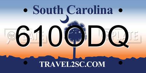 610ODQ South Carolina License Plate