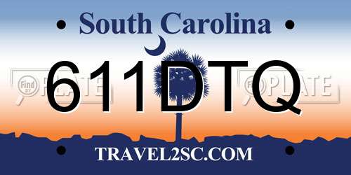 611DTQ South Carolina License Plate
