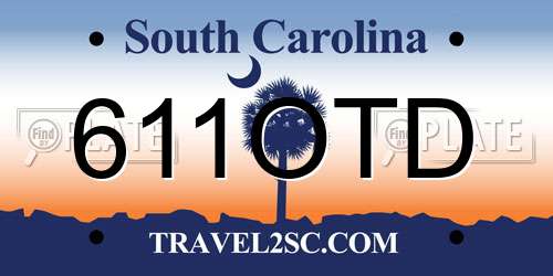 611OTD South Carolina License Plate