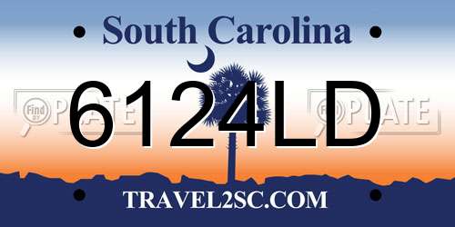 6124LD South Carolina License Plate