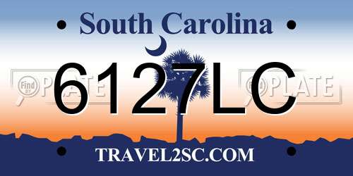 6127LC South Carolina License Plate