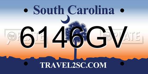 6146GV South Carolina License Plate